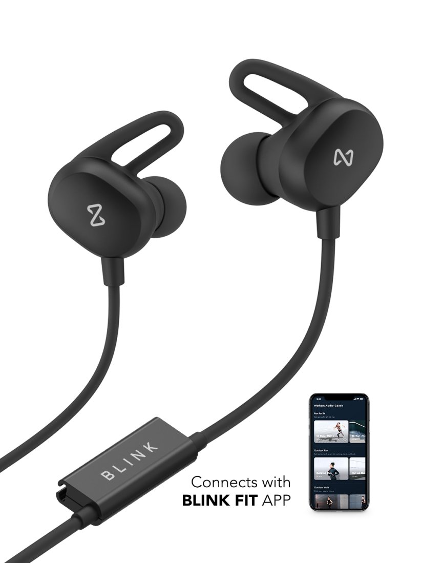 Buy Blink Play Carbon Black Fitness Earphones Headphones for Unisex 8192999 Myntra