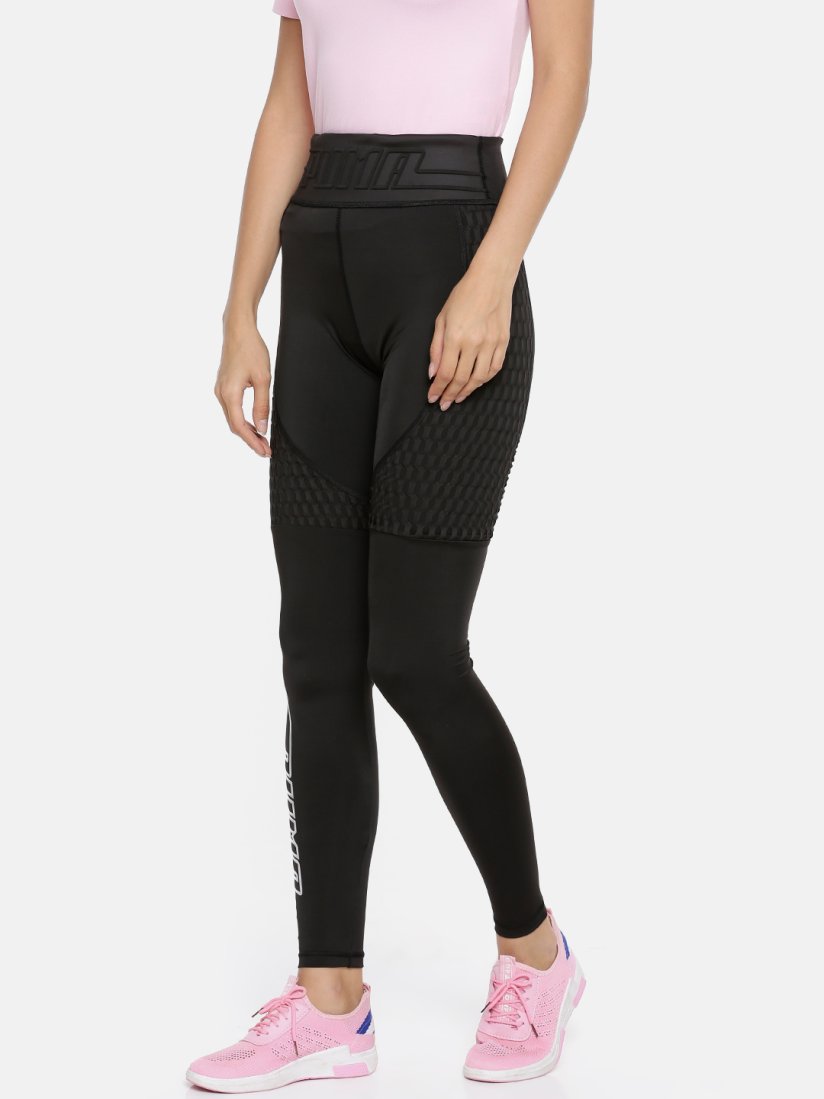 Buy Puma Women Black Patterned Cosmic TZ Tights Tights for Women 8750207 Myntra