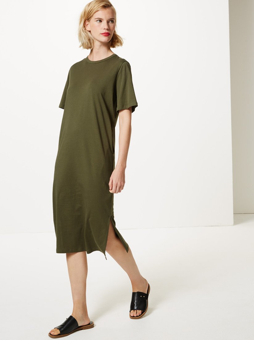Buy Marks Spencer Women Green T shirt Dress Dresses for Women 10380921 Myntra