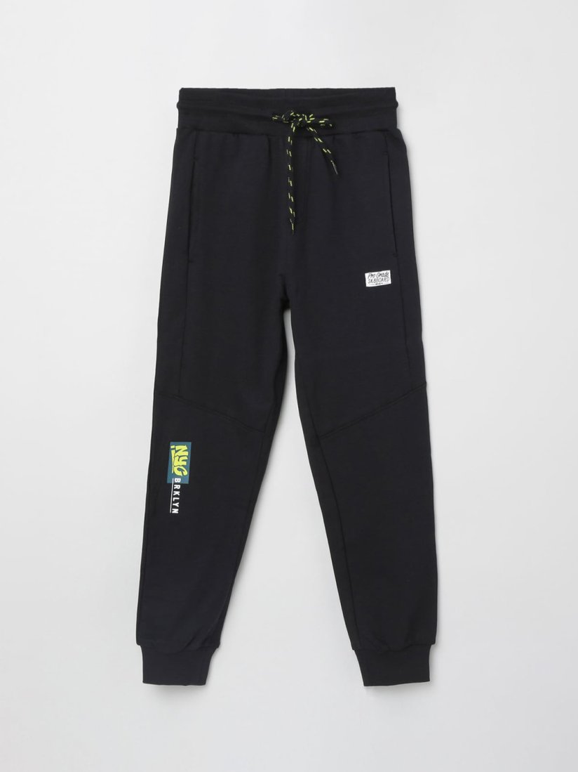Boys black slim joggers on sale