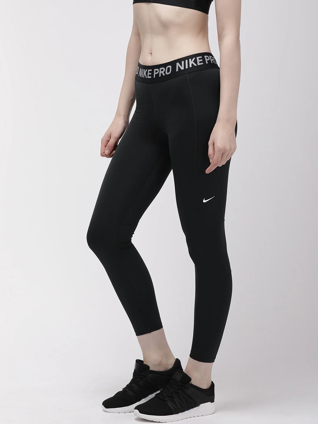 Buy Nike Women Black Solid Pro Warm AS W NP Tights Tights for - Main Image