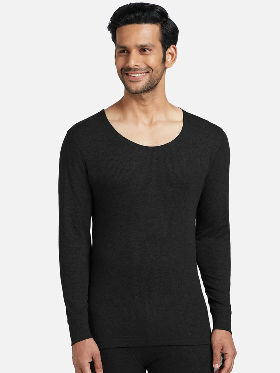 Buy XYXX Men Black IntelliHeat Antibacterial Thermal Top - Thermal