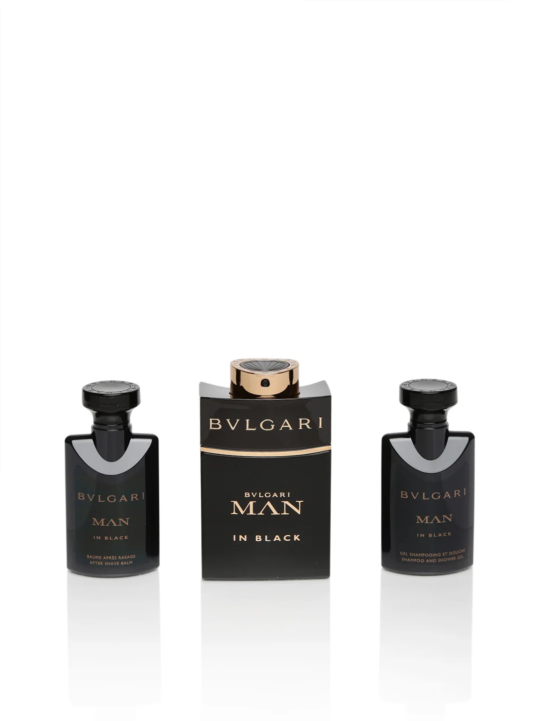 Buy Bvlgari Man In Black Set EDP After Shave Balm Shower Gel