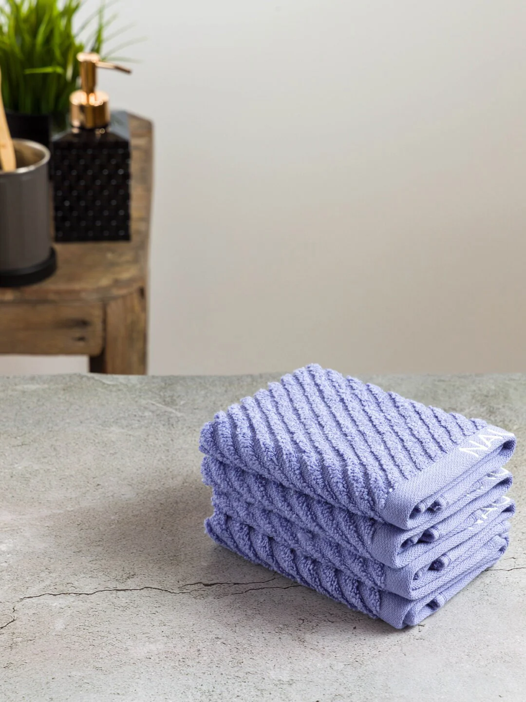 Buy Nautica Set of Purple Cotton Face Towels Face Towels for
