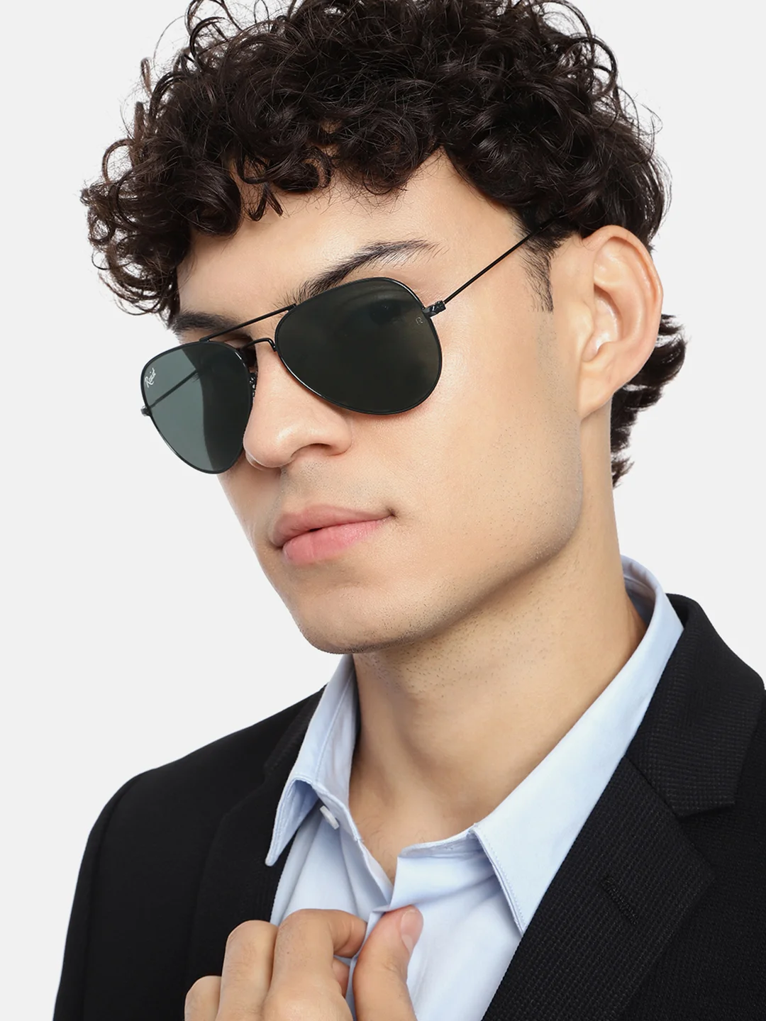 Buy RESIST EYEWEAR UNISEX Black UV Protected Aviator Sunglasses