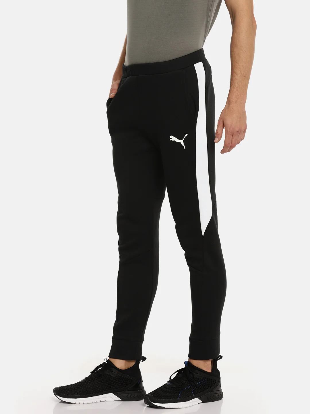 Men Best Track Pants 2018 Puma Men Black Solid Evostripe Core Slim Fit Track  Pants