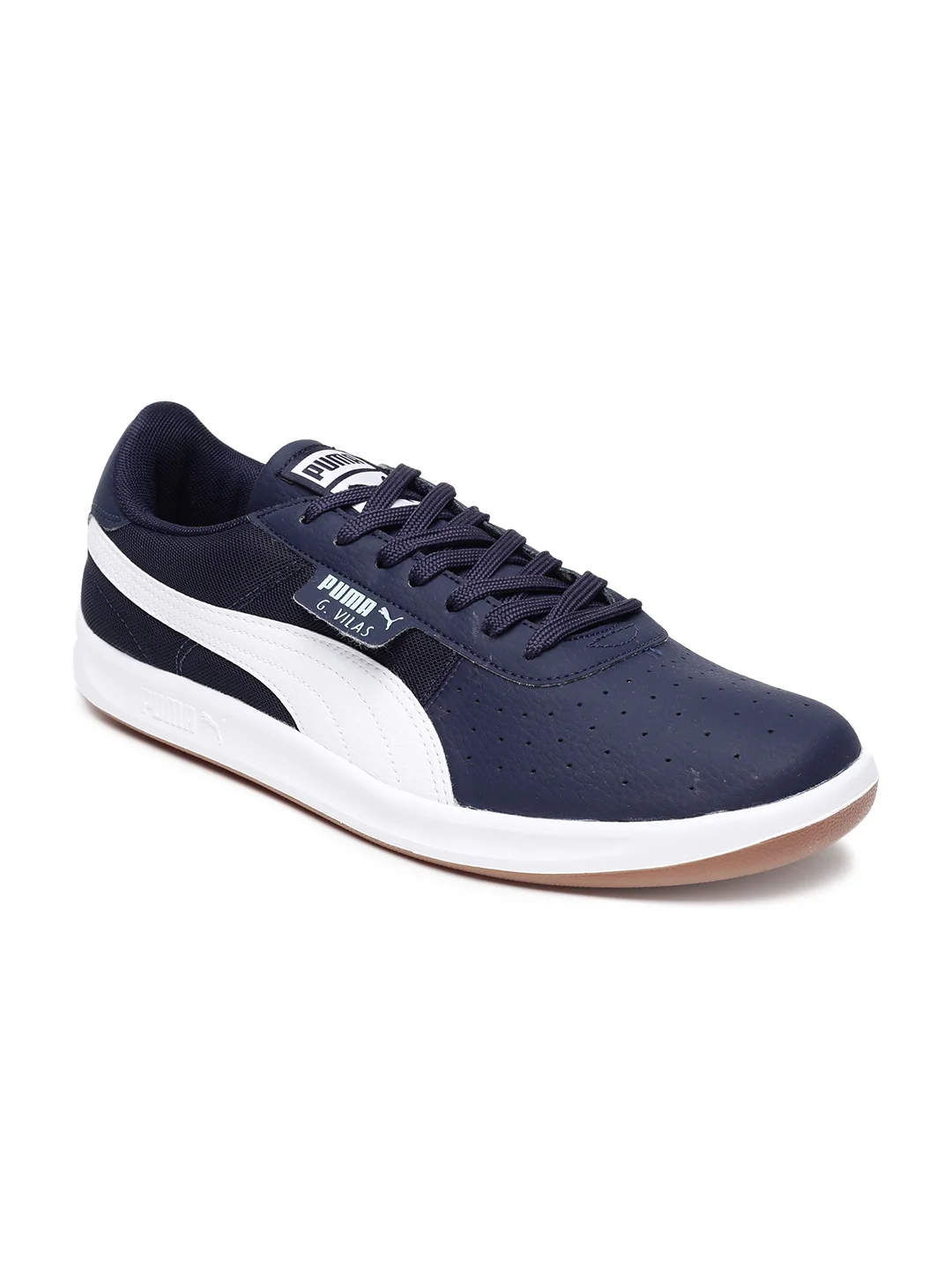 Footwear Puma Vilas Black Suede Puma Men Navy Blue White G Vilas