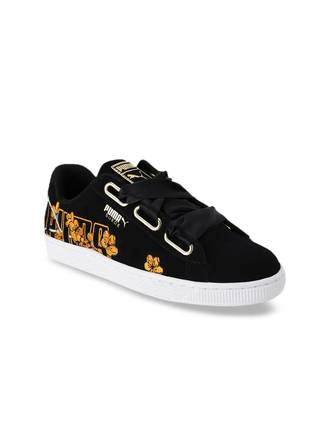 Buy Puma Women Black Suede Heart Floral Sneakers - Casual Shoes for Women  11203156 | Myntra