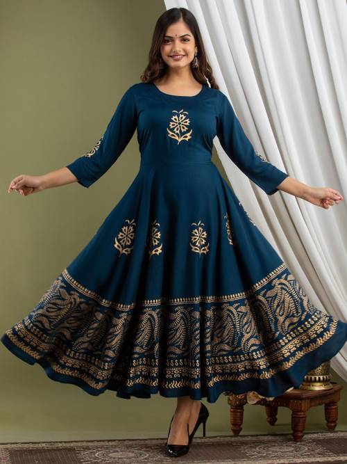 ROPADEMODA Women Teal Kurtas