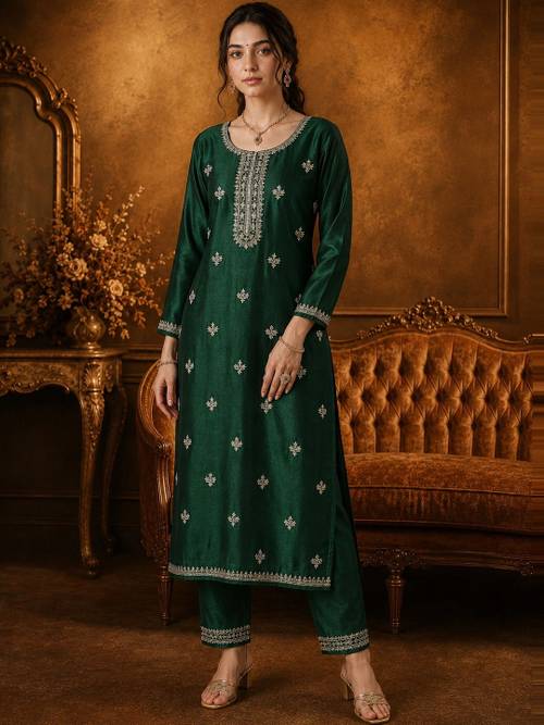CREATIVE KORNER Women Ethnic Motifs Embroidered Thread Work Kurta