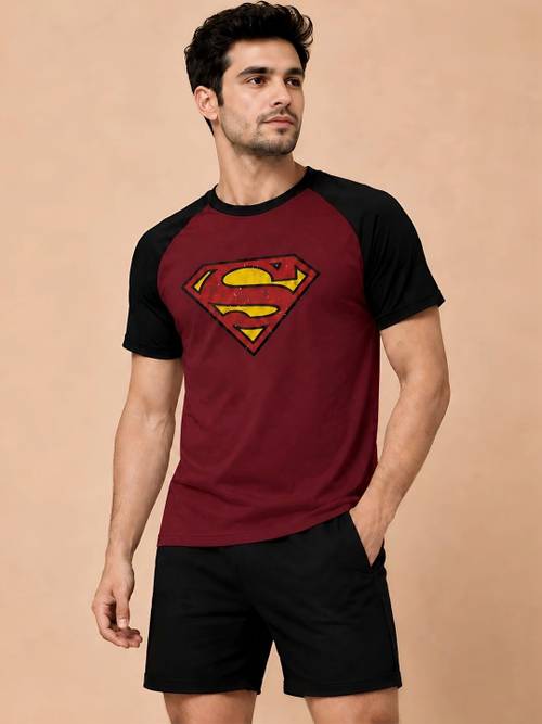 TEDWOODS Men Superman Colourblocked T-shirt