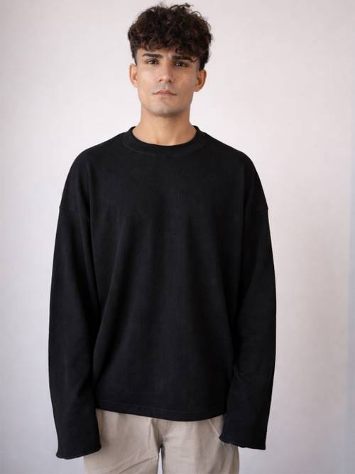 BDSQUARE Men Drop-Shoulder Sleeves T-shirt