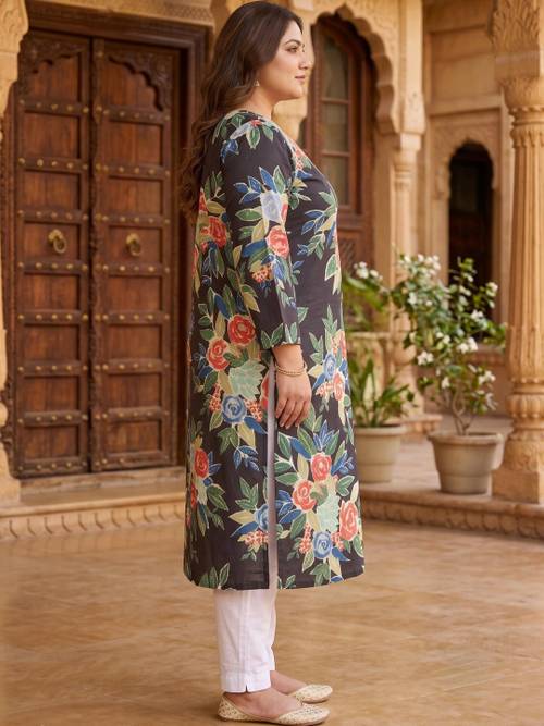 KALINI Women Floral Printed Floral Kurta