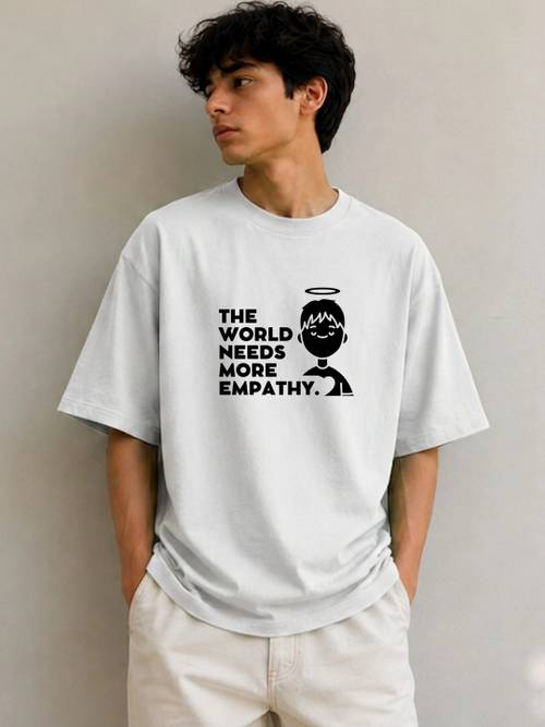 Fashnobic Men Typography Printed Pure Cotton Blend Dri-FIT T-shirt