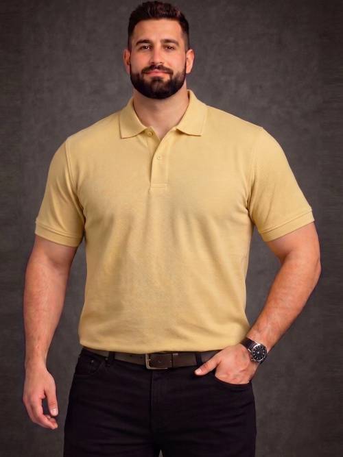 Davno Men Polo Collar T-shirt