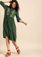 chinese dress ladies Adriana Plus Size Blue Boho Dress Midnight Floral Mix - Fair Trade Dresses