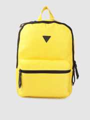Buy GUESS Women Yellow Solid Backpack with Brand Logo  display picture 1