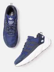 HTM★ Buy ADIDAS Originals Men Blue Woven Design ZX 22 Boost Sneakers