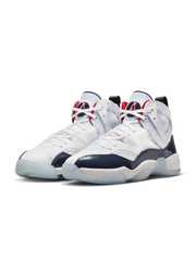 Buy Nike Men White Jumpman Two Trey Leather Mid-Top Casual Shoes