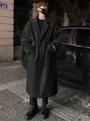 Buy HERE&NOW Men Solid Notched Lapel Collar Overcoat - Coats for
