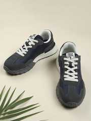 Buy SPYKAR Men PU Lace-Up Sneakers With Perforations - Casual