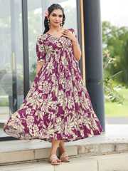 Buy ODD BY chansi TRENDZ Women Floral Printed Gathered Fit & Flare