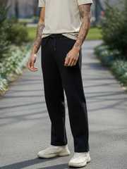 Buy XYXX Men Solid Black IntelliSmooth Pulse Relaxed Sweatpants