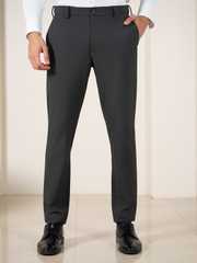 Buy The Pant Project Men Ebony Black Solid Slim Fit Wrinkle