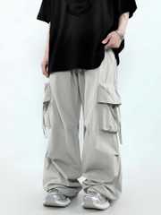 Buy Maniac Mens Solid Sliver Cement Polyester Nylon Fabric Cargo