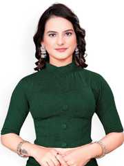 Buy SS Sanket Synthetics Women Button Detail Zip Closure High Neck