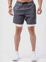 Buy FUAARK Double Layer 2 in 1 Sports Shorts with Inner Tights for