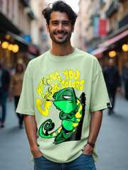 Buy Bewakoof Green Watching You Change Colours Graphic Printed