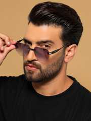 Buy Voyage Unisex Rimless Sunglasses with UV Protected Lens