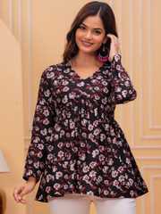 Buy OKARA Floral Print Cotton Top - Tops for Women 37894636 | Myntra