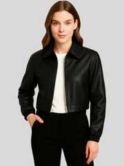 Buy Raxedo Women Travel & Trekking Faux Leather Crop Jackets