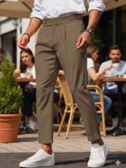 Buy COVZ Men Tailored Easy Wash Pleated Gurkha Trousers - Trousers