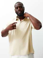 Buy Trendyol Plus Size Polo Collar Drop-Shoulder Sleeves Casual T
