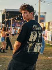 Buy PRONK Men Nirvana Printed Oversized T-shirt - Tshirts for Men
