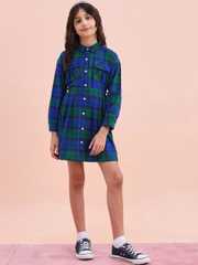 Buy U.S. Polo Assn. Kids Checked Shirt Mini Dress - Dresses for