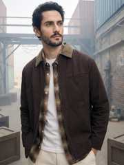 Buy XYXX Men Zip Up Solid Canvas Cotton Boxy Fit Jacket - Jackets