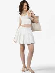 Posey balloon mini skirt 三点 Buy SHOWOFFFF Women Cotton Cambric