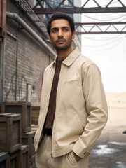 Buy XYXX Men Zip Up Solid Canvas Cotton Boxy Fit Jacket - Jackets
