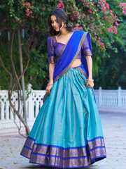 Buy LOOKNBOOK ART Traditional Kanchipuram Zari Woven Lehenga Choli