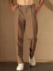 Buy DENNISON Men Baggy Fit Pleated Trousers - Trousers for Men