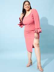 myntra athena elegant balloon puff sleeves bodycon dress reviews Antheaa Print Layered Satin Fit & Flare Dress – Myntra International