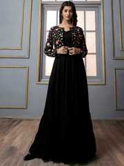 navy blue dress for baby girl Buy Inddus A-line Maxi Ethnic Dress With Jacket - Ethnic Dresses for Women  24451752