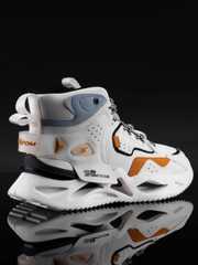 Buy Atom Men Colourblocked High-Top Lace-Up Sneakers - Casual