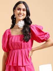 トップス SQUARE NECK LADY LIKE PLEATS TOP セール】SQUARE NECK LADY LIKE PLEATS TOP（その他トップス）｜Ameri