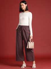 Buy all about you Women Cropped Cotton Linen Trousers - Trousers