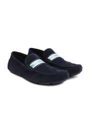 Buy Calvin Klein Men Navy Blue Suede Loafers - Casual Shoes  display picture 1